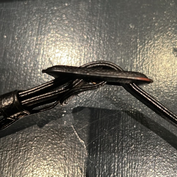 Chanel 1990s vintage black textured leather belt 80/32 - Picture 8 of 14